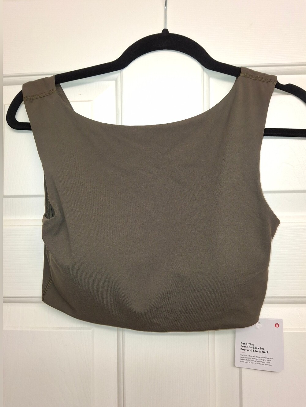 Lululemon S/M Bend This Boat And Scoop Bra Olive Brown Brand New With Tags